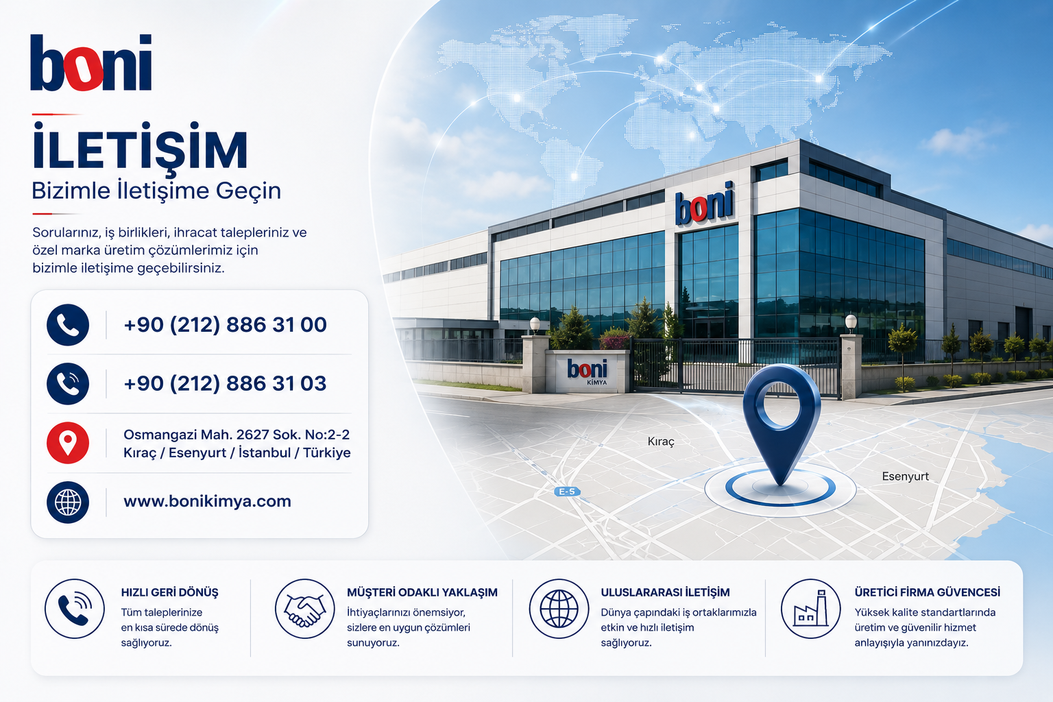 Boni Kimya İletişim Bilgileri